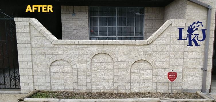 House Washing after cleaning by LKJ Preferred Services, Houston TX