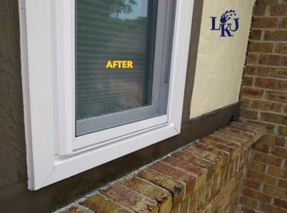 Window Cleaning after cleaning by LKJ Preferred Services, Houston TX