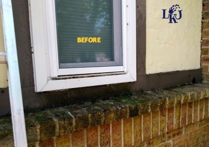 Window Cleaning before cleaning by LKJ Preferred Services, Houston TX