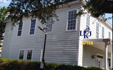 Storefront Cleaning after cleaning by LKJ Preferred Services, Houston TX